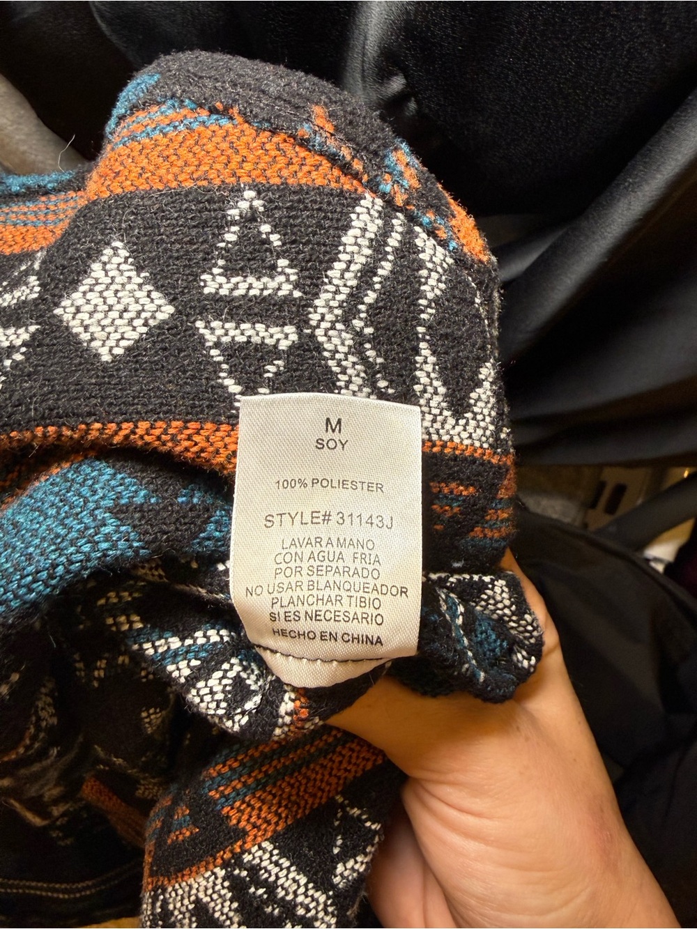 Blue B Collection Women’s Aztec Patterned Button-Down Shacket - Picture 9 of 9